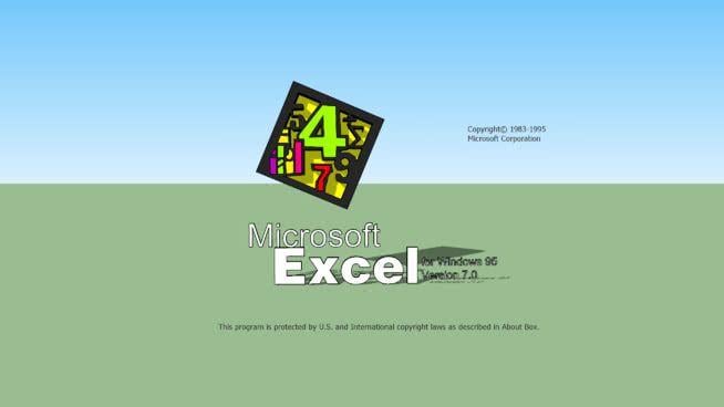 Microsoft Windows 95 Logo - Microsoft Excel for Windows 95 logo | 3D Warehouse