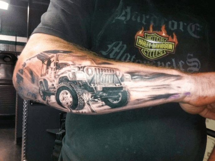 66+ Free Jeep Tattoo Simple Idea Tattoo