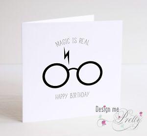 Harry Potter Glasses Logo - HARRY POTTER Glasses Birthday Card - Son Brother Nephew Wizard J K ...