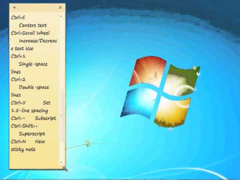 Microsoft Sticky Notes Logo - Microsoft Windows 7 - Using Sticky Notes - YouTube