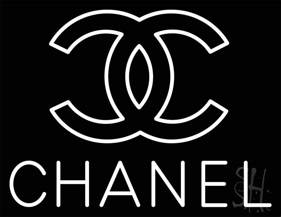 White Chanel Logo - White Chanel Logo Neon Sign | Chanel Neon Signs | Neon Light