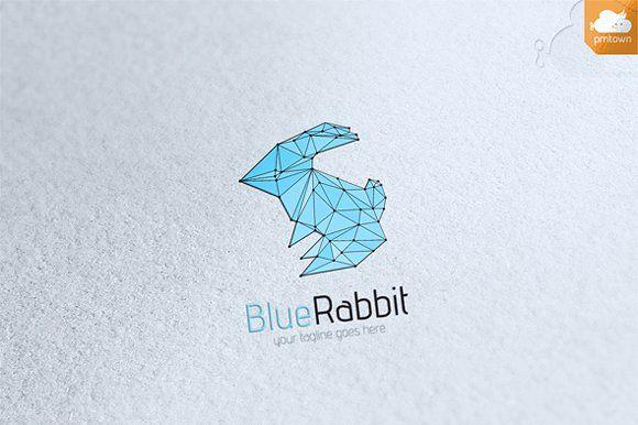 Blue Rabbit Logo - Blue Rabbit Logo Templates Creative Market