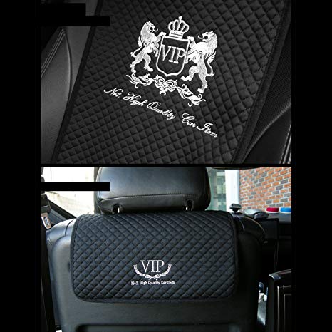 Silver Lion Car Logo - VIP Premium Black Car Seat Covers Mat Lion Silver Stitch Logo for ...