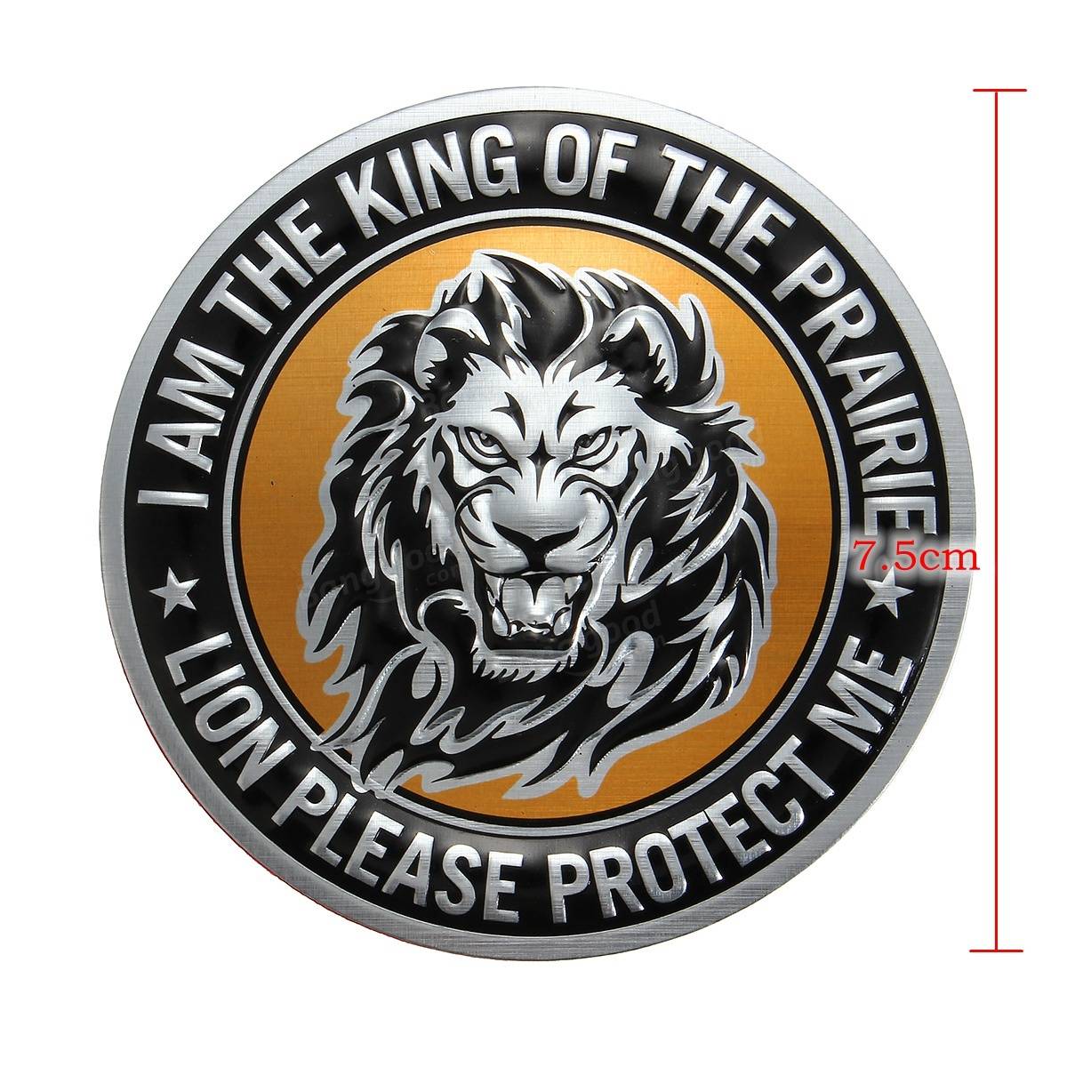 Silver Lion Car Logo - 3D DIY Silver Animals Head Metal Logo Sticker Car Motorcycle Badge ...