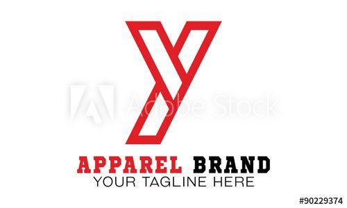 Red Striped Y Logo - Y - Apparel Brand - Logo striped Letter Vector - Exclusive Design ...