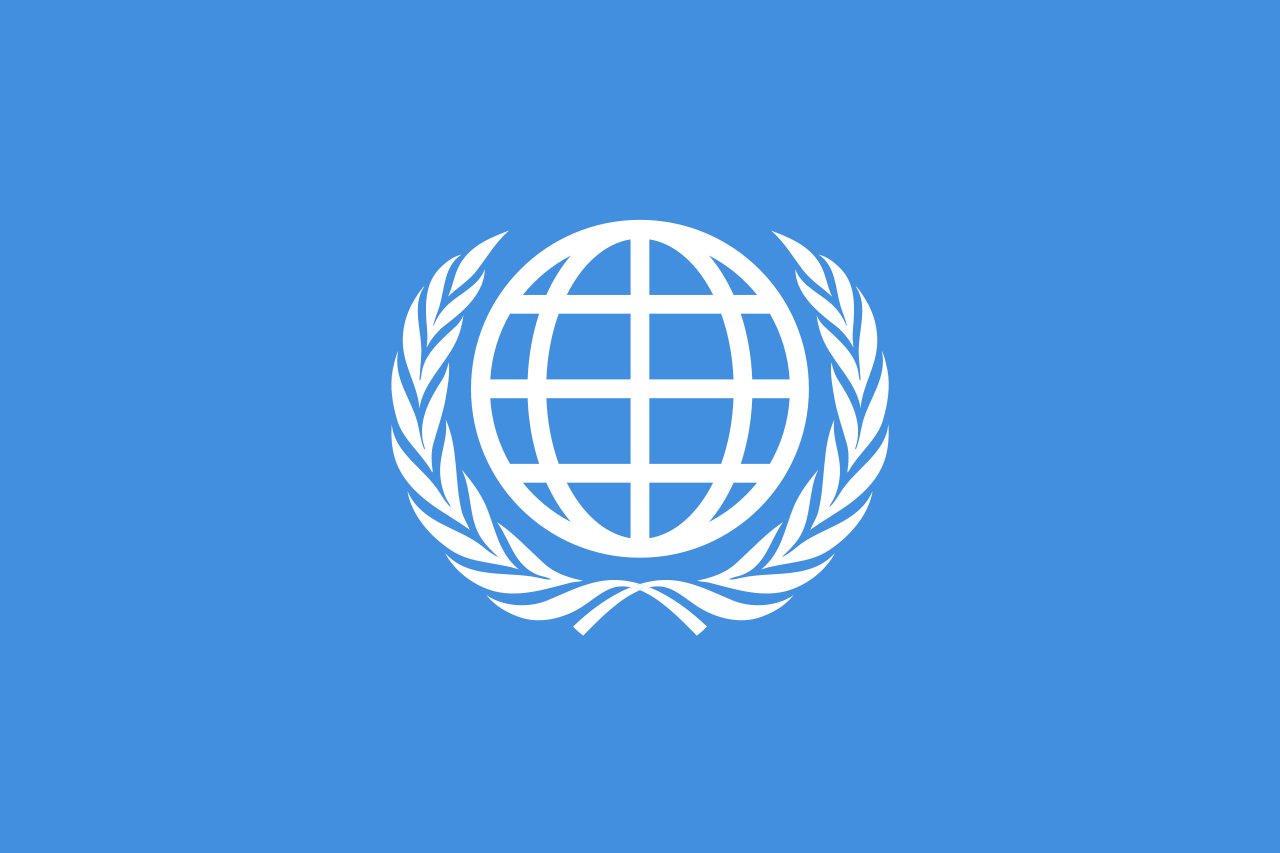 Un Flag Logo - The United Nations flag, modified with the 