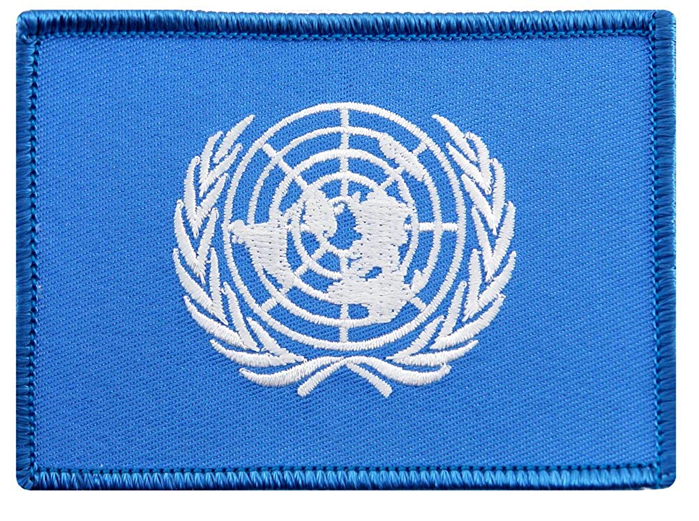Un Flag Logo - United Nations Flag Embroidered Patch UN Iron-On International ...