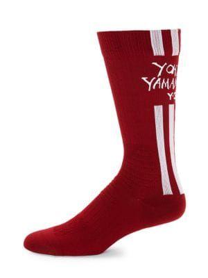 Red Striped Y Logo - Y 3 Striped Logo Crew Socks. #y 3 #cloth. Y 3 In 2019