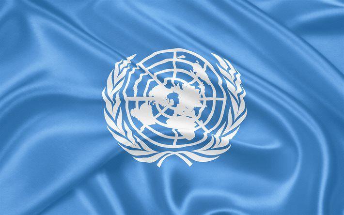 Un Flag Logo - Download wallpapers logo, UN, silk, UN flag, UN emblem, United ...