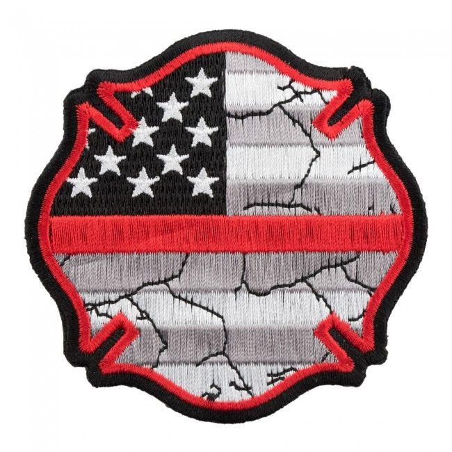 Thin Red P Logo - Maltese Thin Red Line Flag Patch | Firefighter Patches