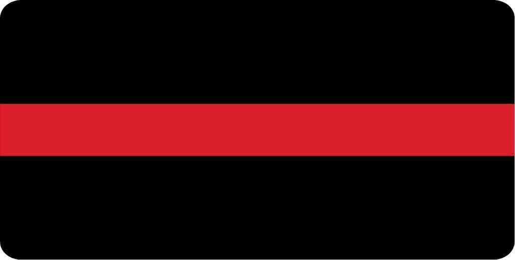 Thin Red P Logo - Mark.it Graphics Reflective Thin Red Line License Plate - 911 Rapid ...