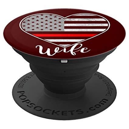 Thin Red P Logo - Firefighter PopSocket For Phones Thin Red Line US Flag