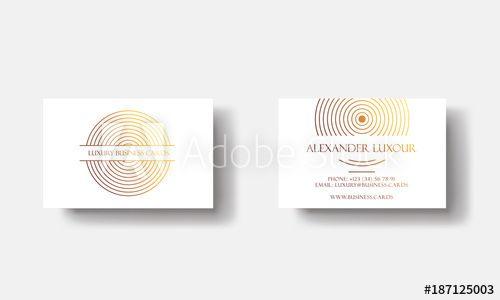 VIP Circle Logo - White Gold Luxury business cards for VIP event. Elegant Greeting ...