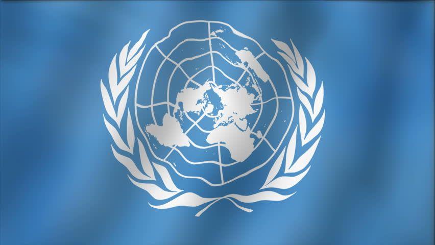 Un Flag Logo - United Nations - Detail of Stock Footage Video (100% Royalty-free ...