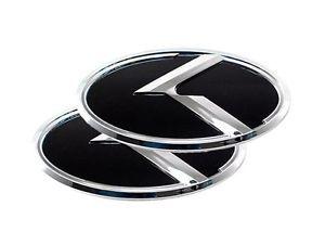 New Kia Logo - K LOGO Front Grill Rear Trunk Badge Emblems(2pc) For All New KIA