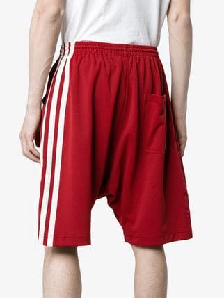 Red Striped Y Logo - Y 3 Red Striped Shorts