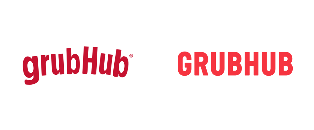 Red Food Brand Logo - Brand New: New Logo and Identity for Grubhub by Wolff Olins