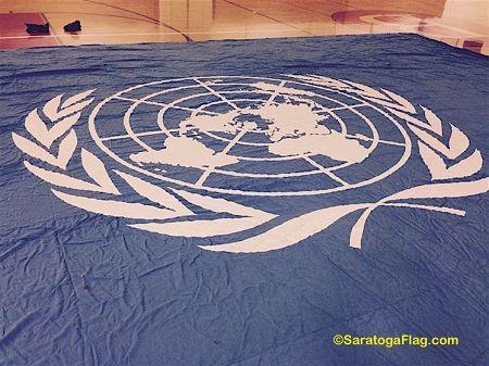 Un Flag Logo - UNITED NATIONS Flag 22x33ft Cotton Wool Vintage