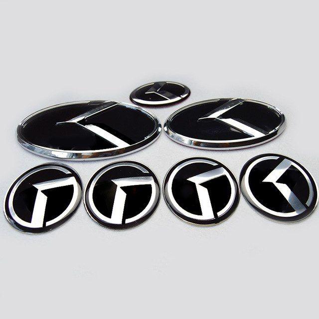 New Kia Logo - 7x new black / red K logo badge emblem for KIA new Forte YD K3 2014 ...