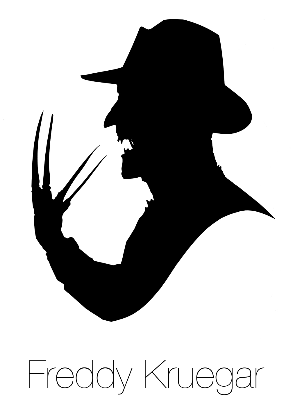 Freddy Krueger Logo - Freddy Krueger silhouette | Happy Horror Days in 2019 | Pinterest ...