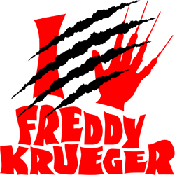 Freddy Krueger Logo - I Love Freddy Krueger Shirt : Unique Funny TV Movie Quote T Shirts