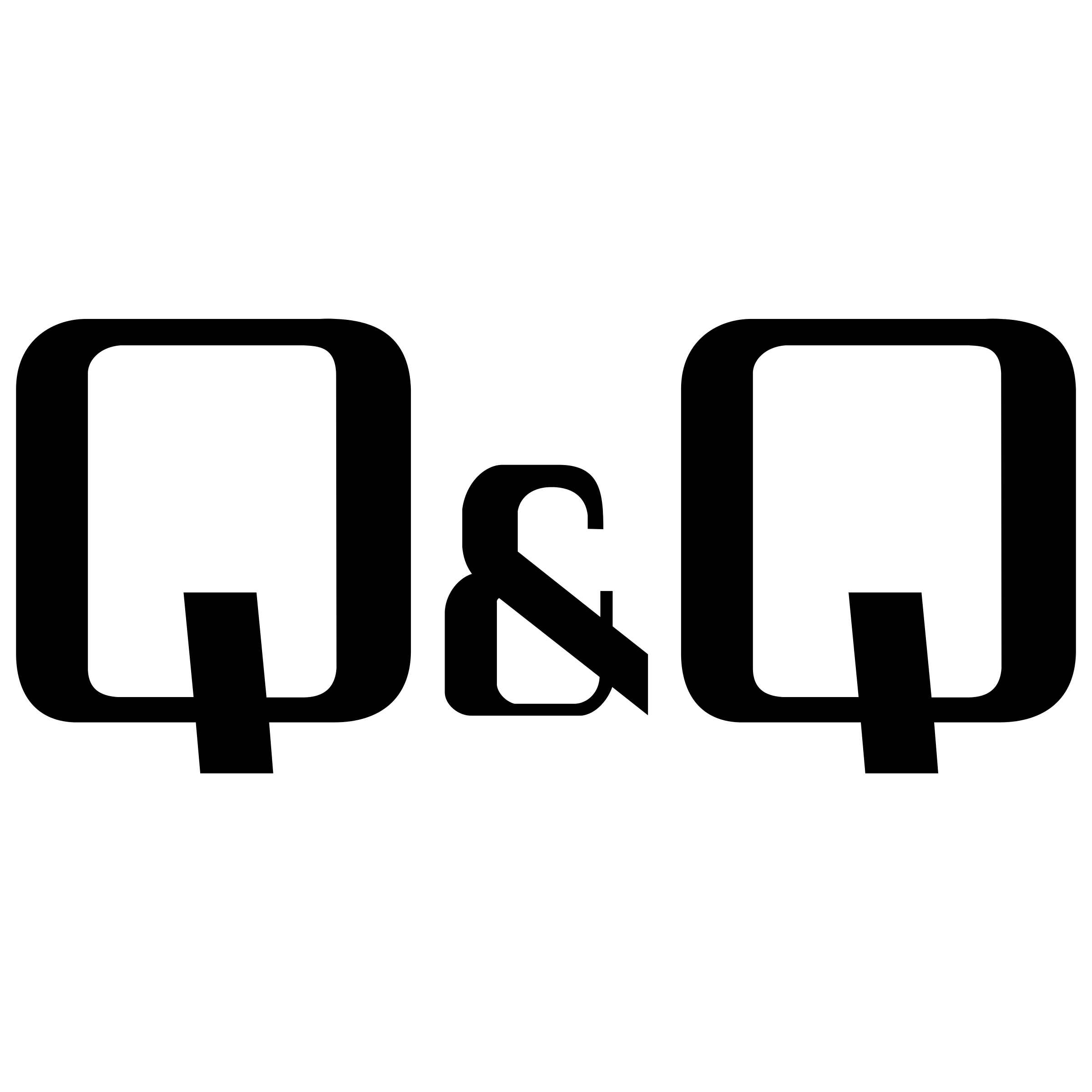 Black Q Logo - Q&Q Logo PNG Transparent & SVG Vector - Freebie Supply