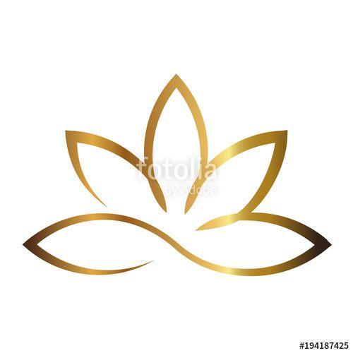 Gold Lotus Flower Logo - Lotus gold flower logo