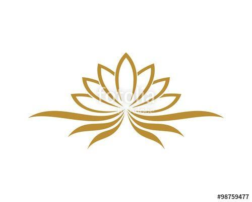 Gold Lotus Flower Logo - gold lotus flower for spa or massage logo
