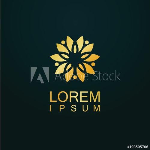 Gold Flower Logo - gold flower logo vector this stock vector and explore similar