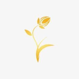Gold Flower Logo - Golden Flower Pattern, Flower Clipart, Gold Lace Pattern, Gradual