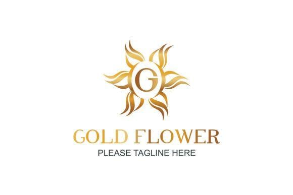 Gold Flower Logo - Gold Flower Logo Graphic