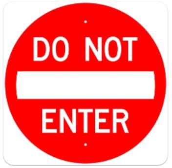 What Goes with Red and White Square Company Logo - Do Not Enter - 24