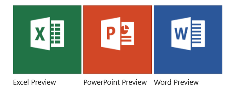 Office Apps Logo - Using the new Office apps on a Windows 10 tablet