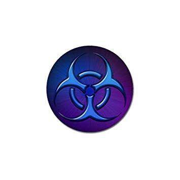 Blue Purple Circle Logo - Blue Purple Biohazard Golf Ball Marker (10 pack): Amazon.co.uk