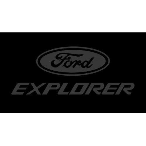 Ford Explorer Logo - Personalized Ford Explorer License Plate on Black Steel by Auto Plates