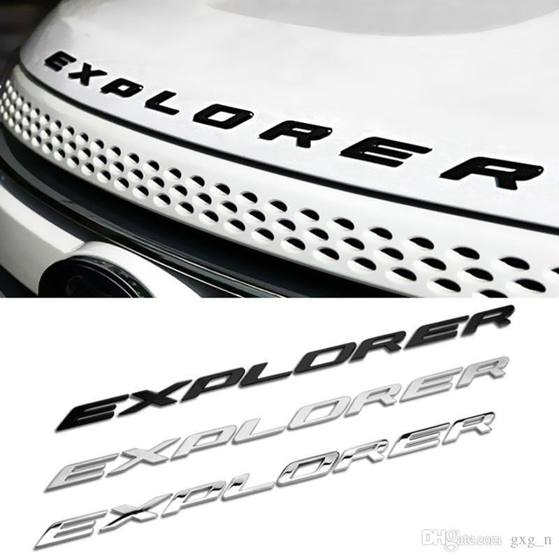 Ford Explorer Logo - 2019 High Quality Car Styling Front Or Back EXPLORER Sticker Letters ...