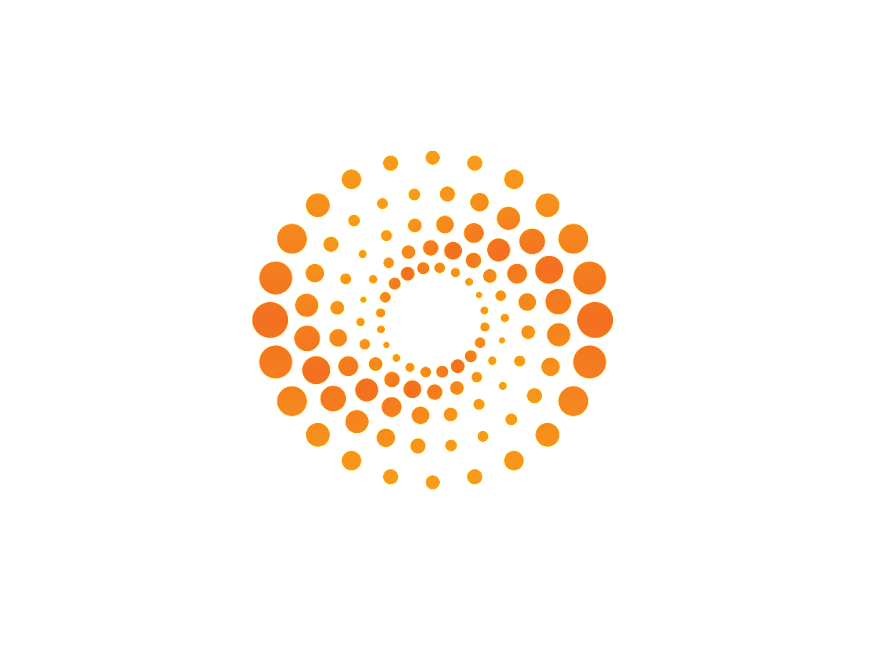 Orange Dots in a Circle Logo - Orange dots Logos