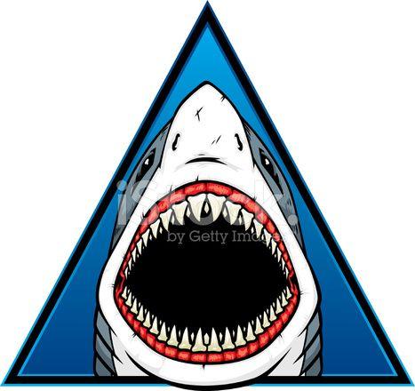 Shark in Triangle Logo - Shark Triangle Stock Vector