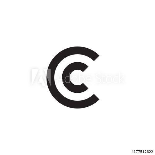 Letter CC Logo - Initial letter cc, cc, c inside c, linked line circle shape logo