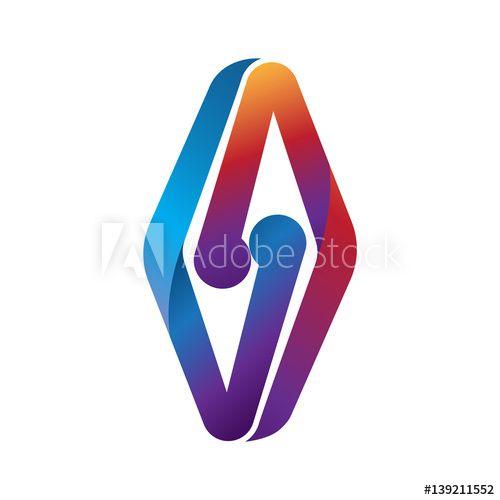 Letter CC Logo - Vector abstract letter CC logo design concept. Origami paper icon ...