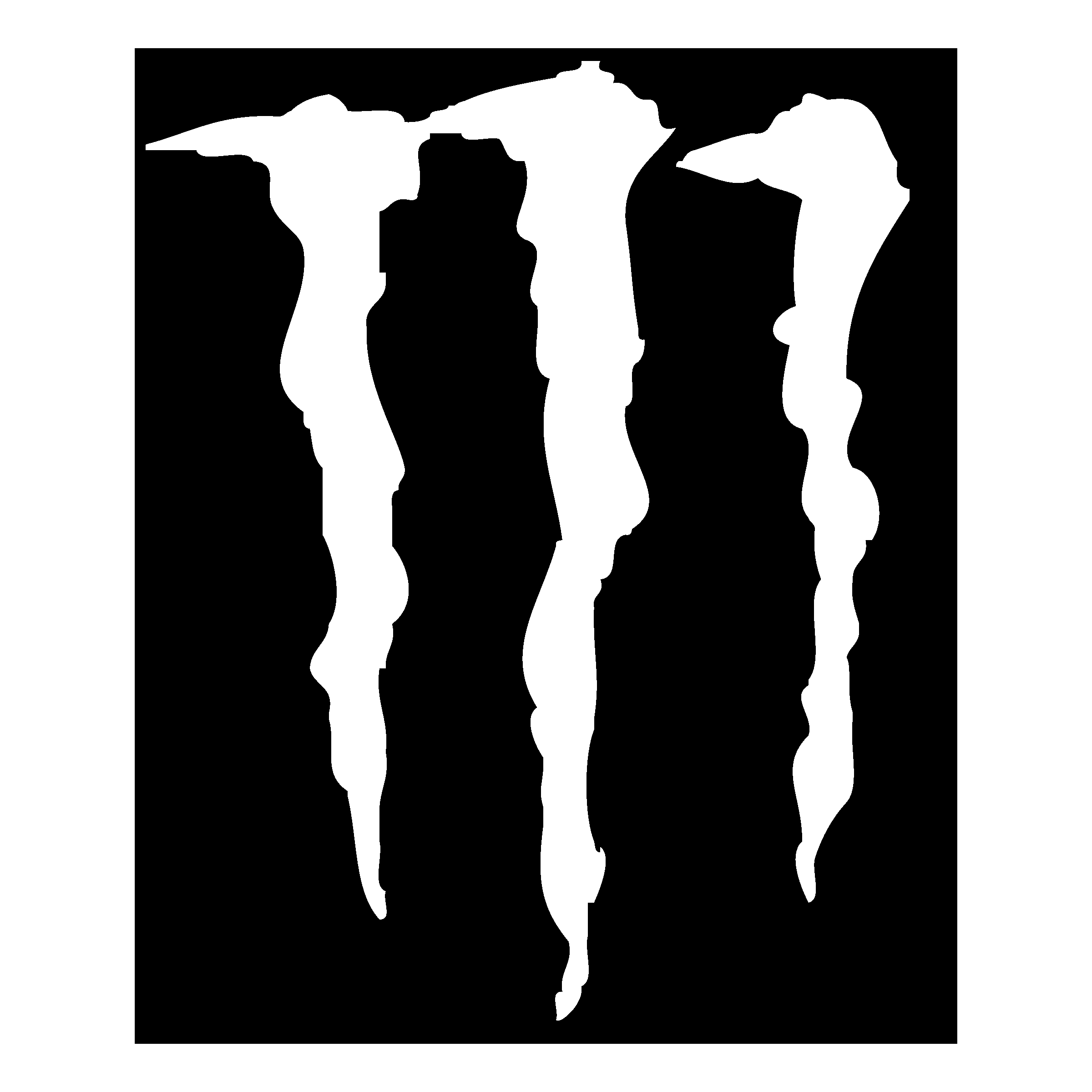 Black and White Monster Logo - Monster Energy Beverage Co Logo PNG Transparent & SVG Vector ...