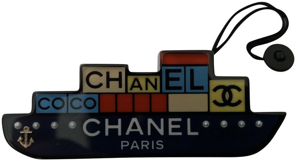 Letter CC Logo - Chanel Blue Red Gold Logo Letter Cc Coco Resin Pearl Boat Yacht Ship ...