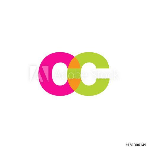 Letter CC Logo - Initial letter cc, overlapping transparent lowercase logo, modern