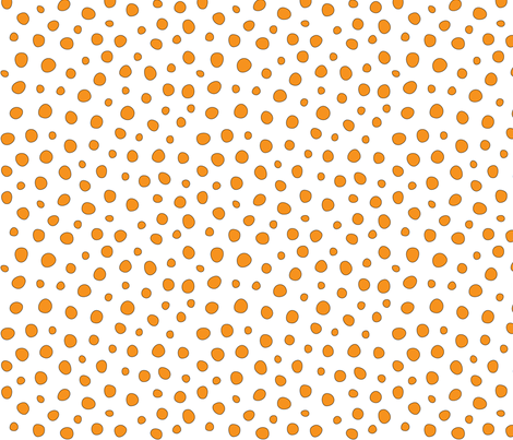 White and Orange Dots Logo - Orange Dots on White wallpaper - sharks_and_bunnies - Spoonflower
