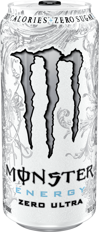 White Monster Energy Logo - Monster Ultra