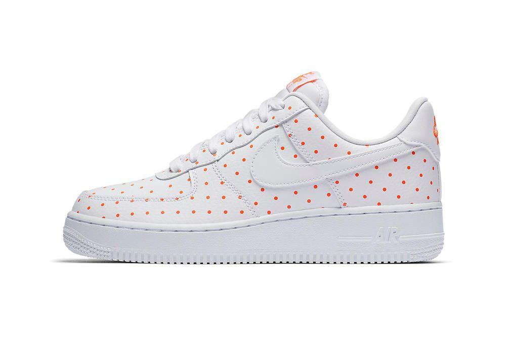 White and Orange Dots Logo - Where to Buy Nike Air Force 1 With Polka Dots