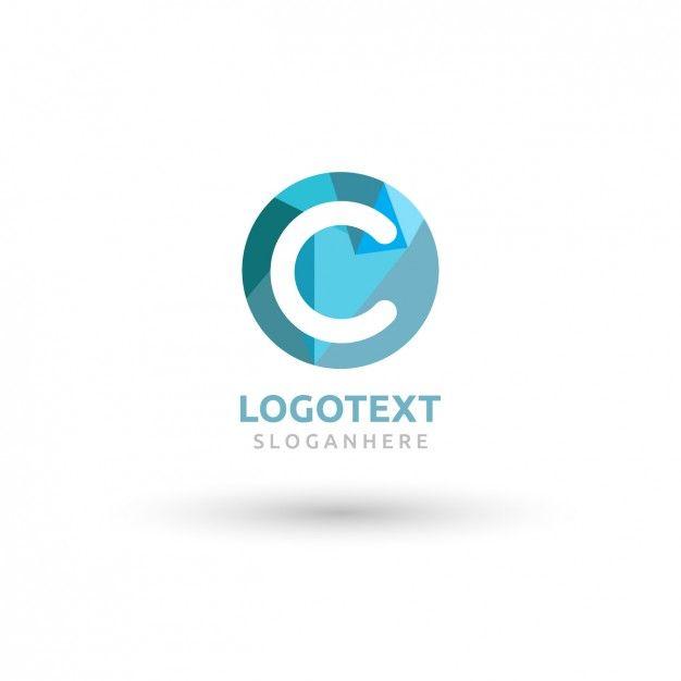 Round Blue Logo - Round blue logo with a big c Vector | Free Download