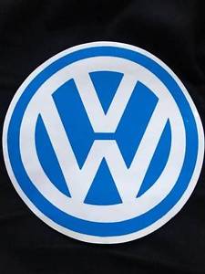 Retro Blue Logo - VW BUG EMBLEM BLUE Logo DECORATION BIG HUGE Circle Round Volkswagen ...