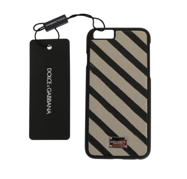 Black Striped Logo - Dolce & Gabbana Phone Case White Black Striped Logo Leather Iphone6 ...