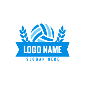 Green and Blue Logo - Free Volleyball Logo Designs | DesignEvo Logo Maker